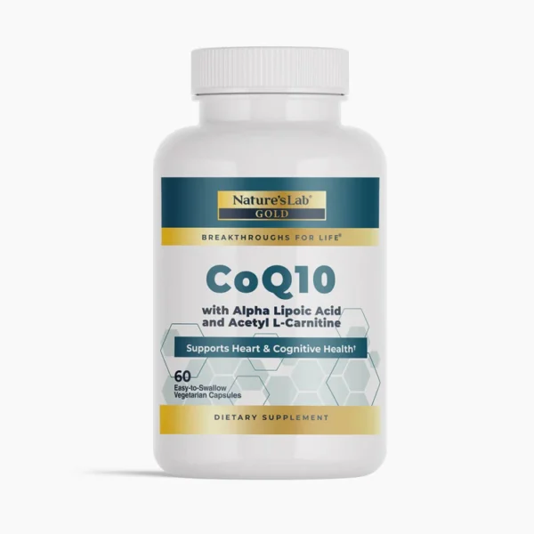 Nature's Lab Gold CoQ10 + Alpha Lipoic Acid + Acetyl L-Carnitine HCl - 60 Capsules