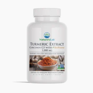 Nature's Lab Turmeric Extract with Curcumin C3 and BioPerine - 120 Capsules